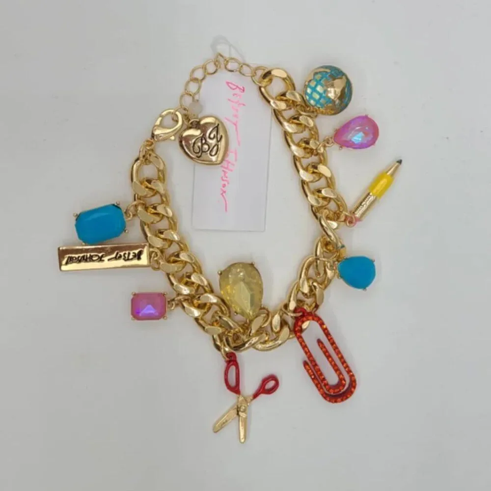 Betsey Johnson Back To School Charm Bracelet NWT!  NEW!